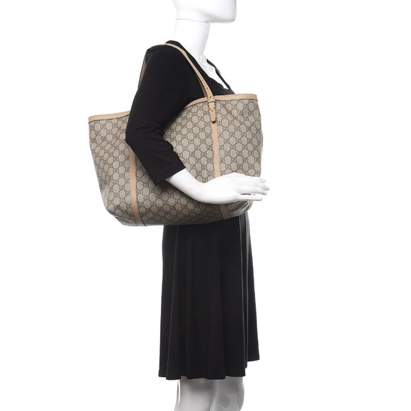 GUCCI Supreme Monogram Medium  Tote Beige - Picture 1 of 11